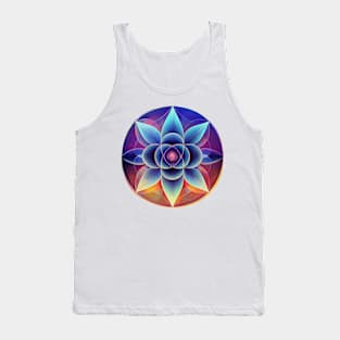 Sacred Geometry Rainbow Flower Tank Top